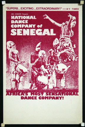 a poster with a group of people dancing
