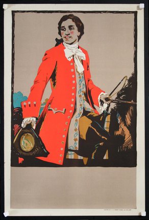 a poster of a man in a red coat