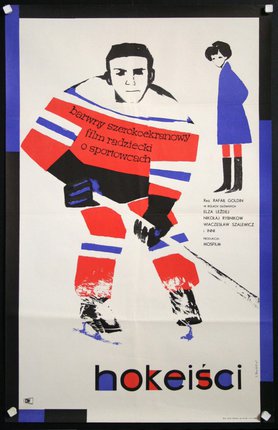 a poster of a hockey player