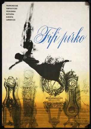 a poster of a man falling in the air