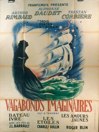 a poster of a woman and a ship