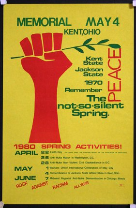 a poster for a peace protest