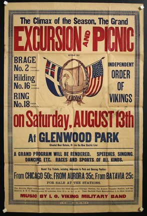 a poster of an excursion and picnic