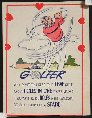 a poster of a golf player