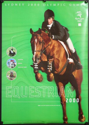 a poster of a horse and rider