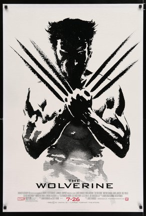 a poster of a man with claws