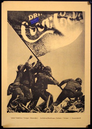 a poster of soldiers holding a flag
