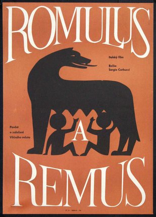 a poster with a wolf and people under it