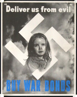a poster of a child with a swastika
