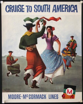 a poster of a man and woman dancing