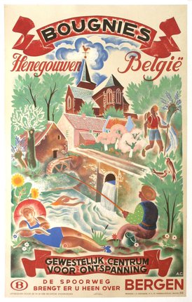 a poster of a village