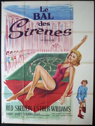 a poster of a woman lying on a pool table