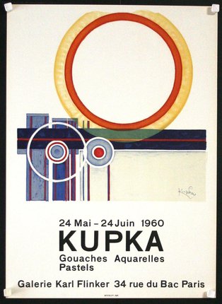 a poster with a circle and circles