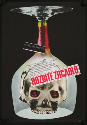 a poster of a bottle with a skull on it