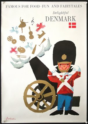 a poster of a soldier with a cannon