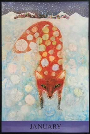 a painting of a fox