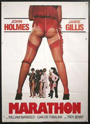 a poster of a woman in red underwear