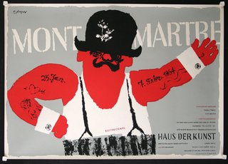 a poster with a man in a hat