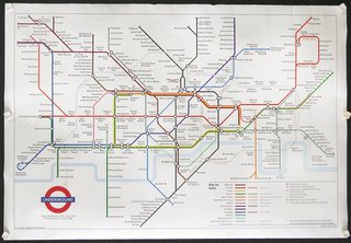 a map of the london underground with London Underground in the background