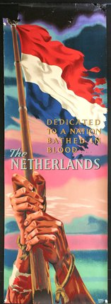 a poster of a flag and hands holding a flag