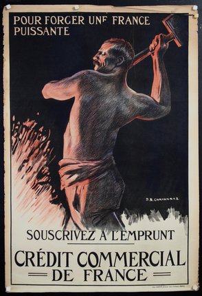 a poster of a man holding an ax
