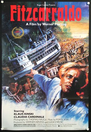 a movie poster of a man reaching for a ship