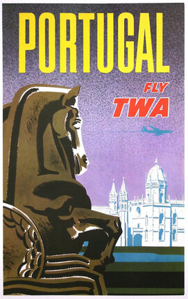 a poster of a horse statue