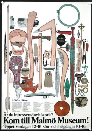 a poster of a collection of tools