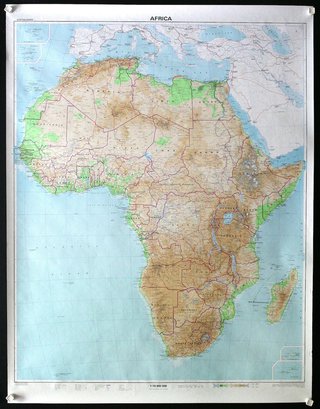 a map of africa with a black border
