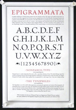 a poster with letters and numbers