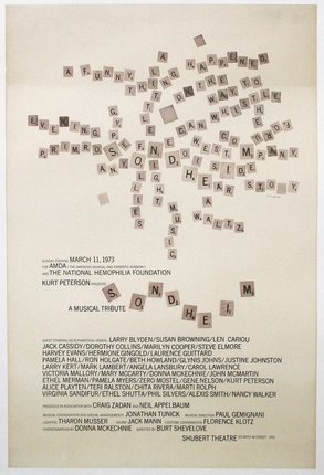a poster with letters and words