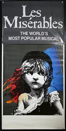 a poster with a girl with a black and white text