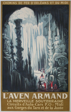 a poster of a cave