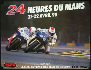 a poster of two men on motorcycles