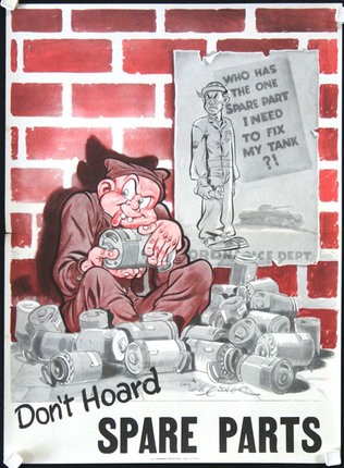 a cartoon of a man holding a can