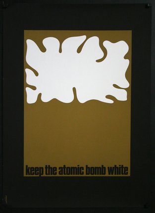 a poster with a white flower