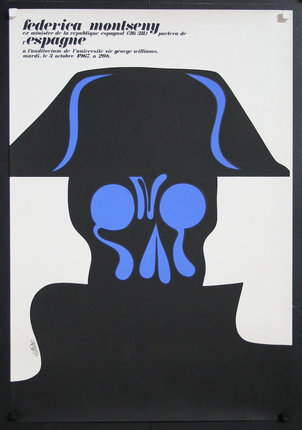 a black and blue skull with a black hat