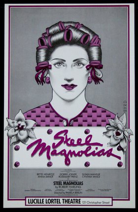 a poster of a woman with hair curlers