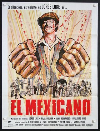 a movie poster with a man holding his fists