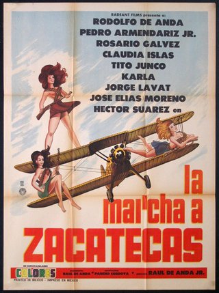 a movie poster of women on an airplane