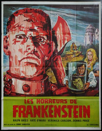 a movie poster of a man with a bloody head