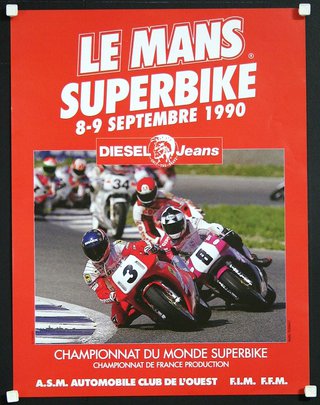 a poster of a motorcycle race