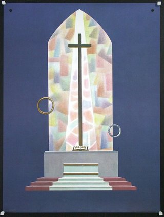 a cross on a pedestal
