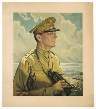 a man in military uniform holding binoculars