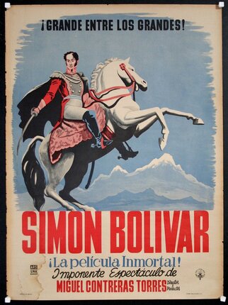 a poster of a man riding a horse