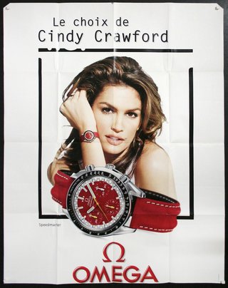 a poster of a woman with a watch