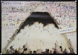 a drawing of a pyramid with writing on it
