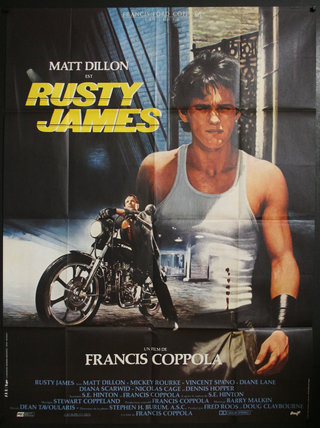 a movie poster of a man and a motorcycle