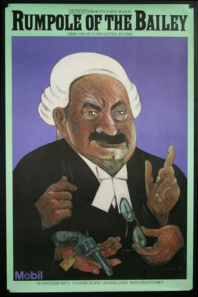 a man with a mustache holding glasses and pointing