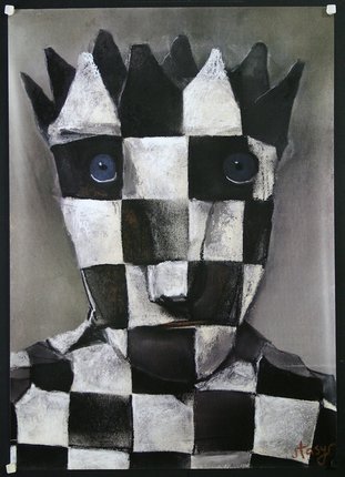 a painting of a chess figure